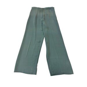 Eileen Fisher Gray Silk Wide Leg Pants Womens Medium
